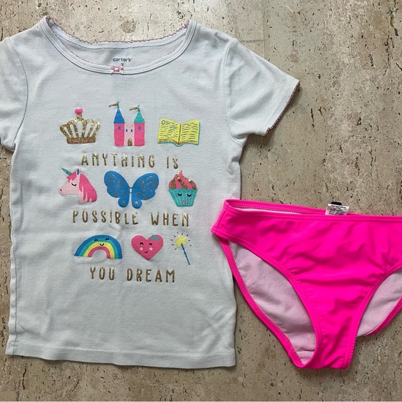 Bundle- Girls Size 7 Jeans, T-Shirts, Romper - Picture 4 of 6